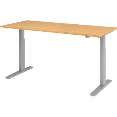 Schreibt. el.180x80cm silber/buche-1