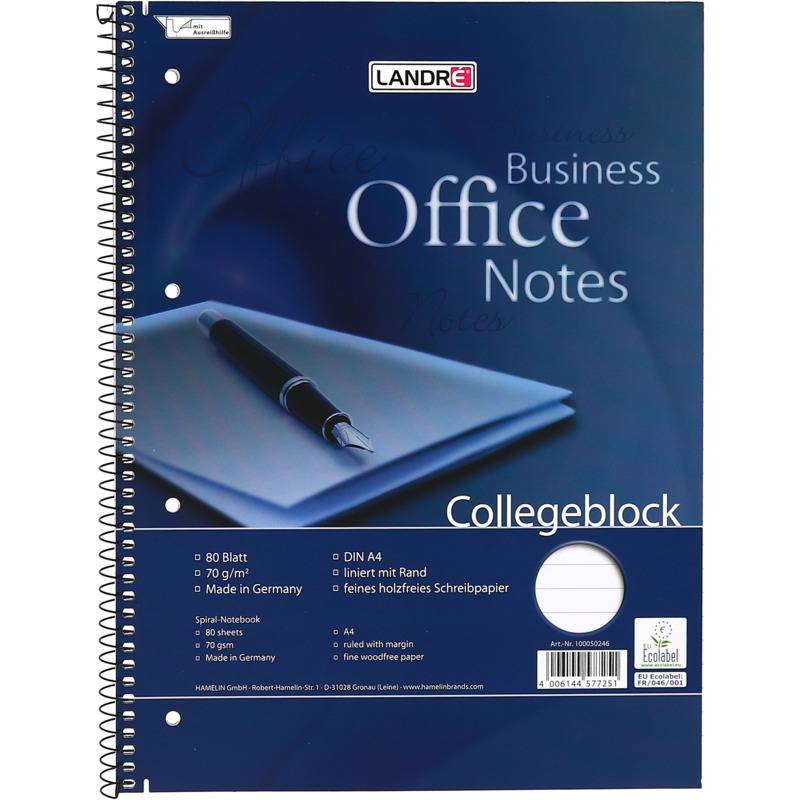 herlitz Collegeblock Business Office Notes, DIN A4, liniert-0