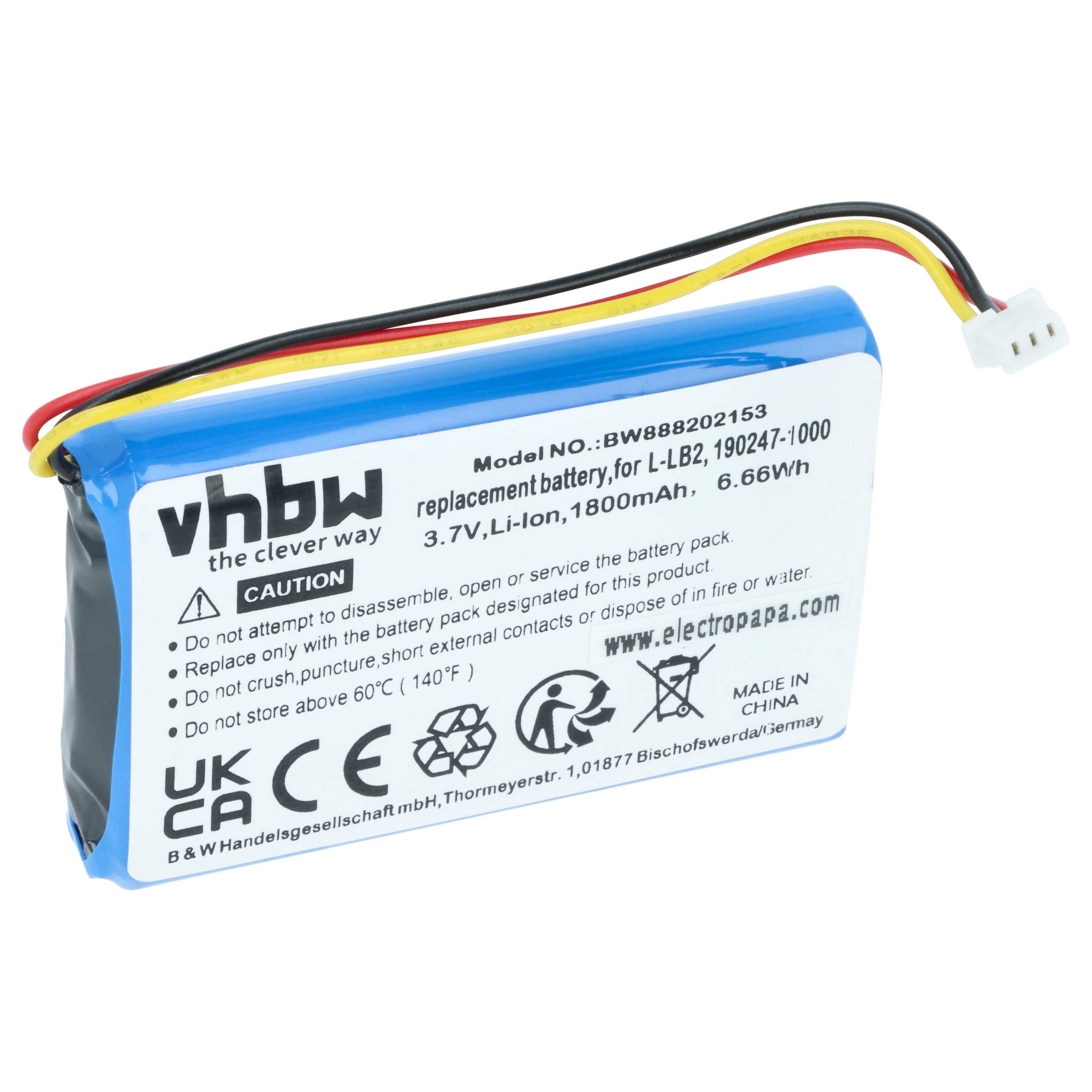 vhbw Akku Ersatz für Logitech 190247-1000 | L-LB2 für kabellose Maus (1800 mAh, 3,7 V, Li-Ion)-0