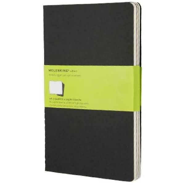 Notizheft Cahier L A5 13x21cm VE=3 Stück blanko schwarz-0