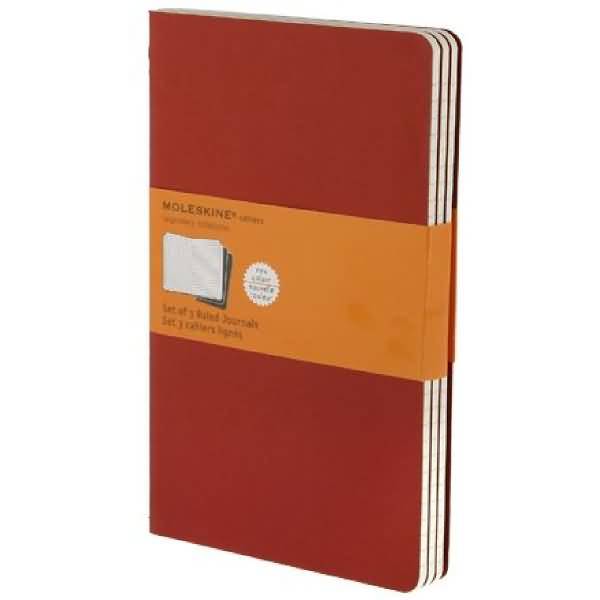 Notizheft Cahier L A5 13x21cm VE=3 Stück liniert preiselbeerrot-0