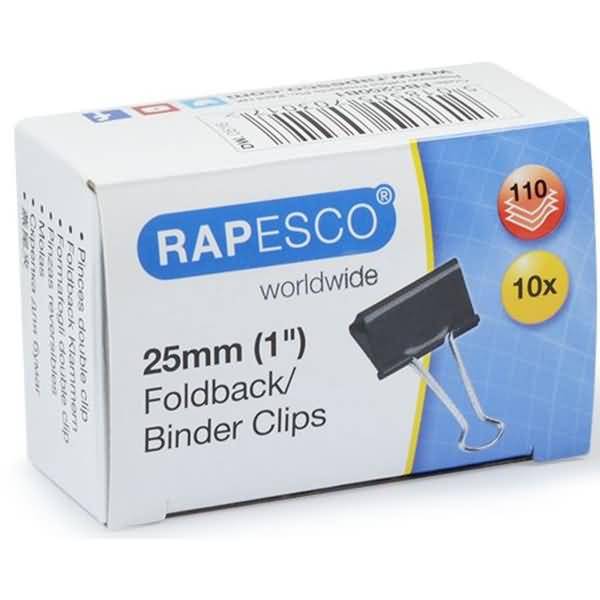 Foldback-Klammern 25mm schwarz VE=10 Stück-1