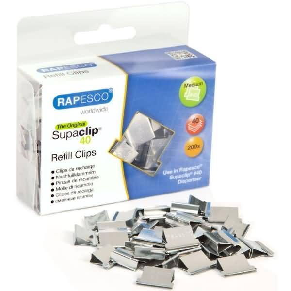 Dokumentenclips Supaclip 40 Edelstahl VE=200 Stück