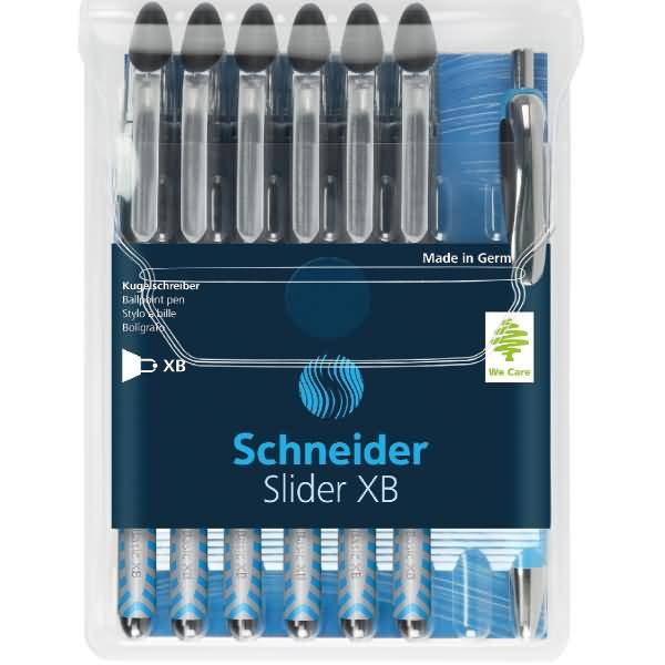 Kugelschreiber Slider Basic XB sort Etui VE=6+1 (schw. + 1xRave schwarz gratis)