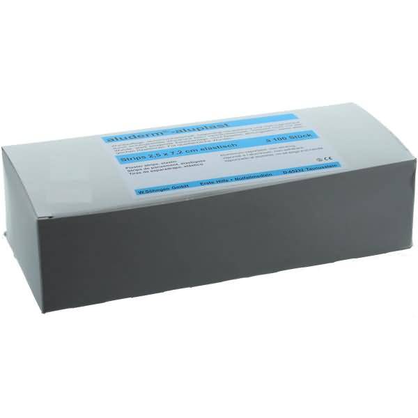 Wundpflaster aluderm-aluplast elastisch Strips 2,5x7,2cm VE=100 Stück-0