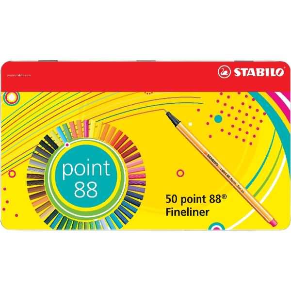 Fineliner point 88 Metalletui sortiert VE=50 Stück