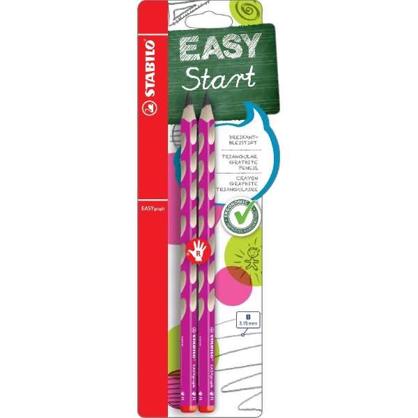 Bleistift Easygrap HB pink Blisterkarte VE=2 Stück-0