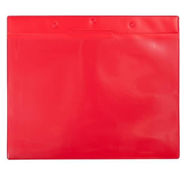 Kennzeichnungshülle A4 quer rot magnetisch PVC VE=10 Stück-0