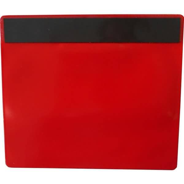 Kennzeichnungshülle A4 quer rot magnetisch PVC VE=10 Stück-1