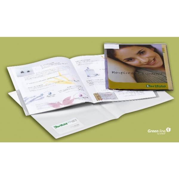 Projektmappe Green Line A4/A3 PP doppelseitig natur 12 Stück-0