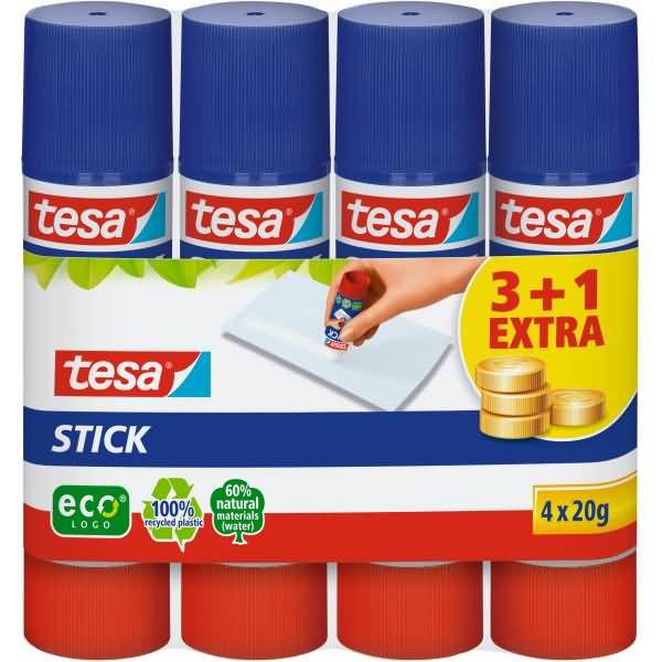 Klebestift Stick ecoLogo 20g VE=3+1 Stück Sparpack-0
