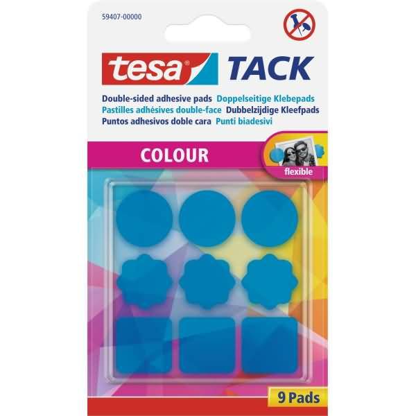 Klebepads Tack blau VE=9 Stück