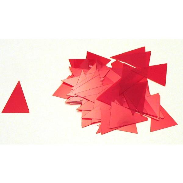 Signale Dreieck-Form transparent B24xH32mm VE=50 Stück rot-0