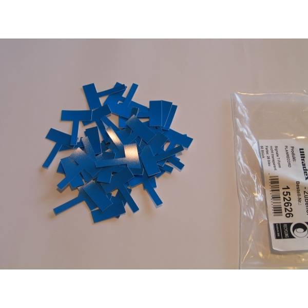 Signale T-Form nicht transparent B24xH32mm VE=50 Stück blau