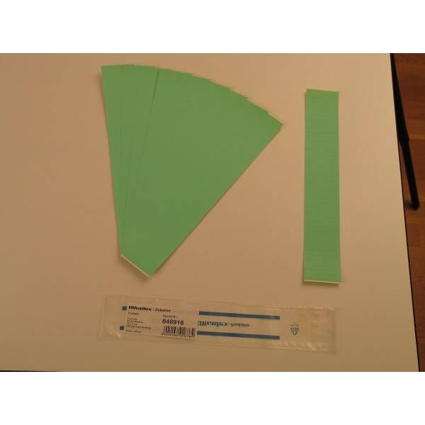 Einsteckkarten für 9,5mm Einsteckschiene 50x7,5mm VE=420 Stück lind