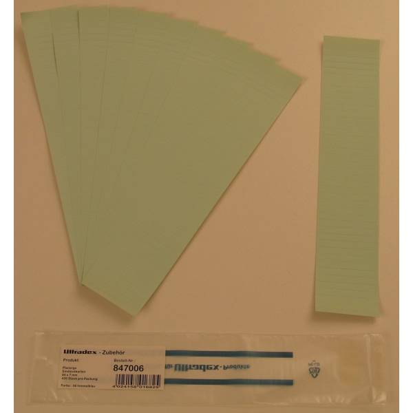 Einsteckkarten für 9,5mm Einsteckschiene 60x7,5mm VE=420 Stück hellblau