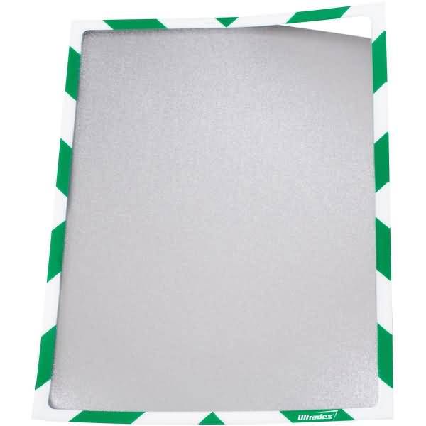 Warn-Infotasche magnetisch für DIN A4 312x225mm VE=5 Stück weiß/grün