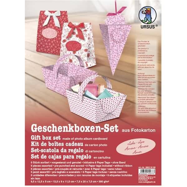 Geschenkbox-Set Liebe Boxen sortiert VE=5 Stück-0