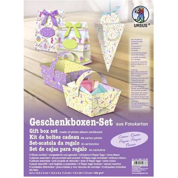 Geschenkbox-Set Ostern Boxen sortiert VE=5 Stück-0