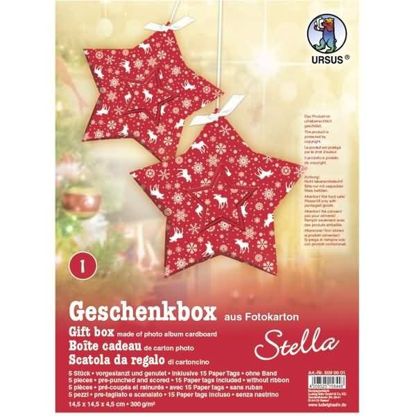 Geschenkbox Stella 14,5x14,5x4cm VE=5 Stück Motiv: 01-0