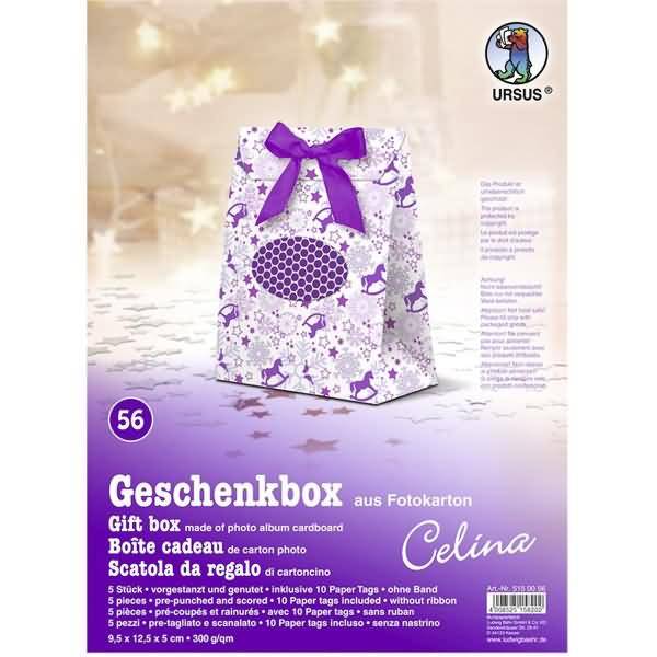 Geschenkbox Celina 9,5x12,5x5cm VE=5 Stück Motiv: 56-0