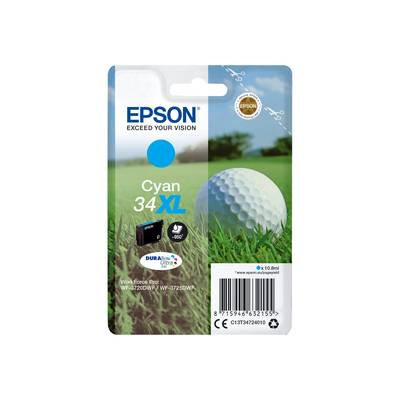 Epson Golf ball Singlepack Cyan 34XL DURABrite Ultra Ink - Original - Cyan - Eps