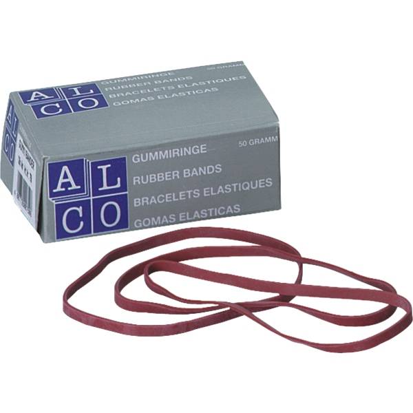 Gummibänder 150x4mm 50g rot