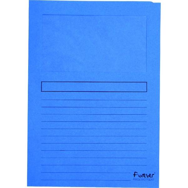 Sichtmappe A4 120g/qm Karton blau VE=100 Stück-0