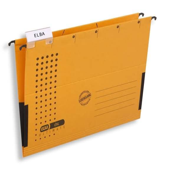 Hängetasche chic A4 230g/qm Karton mit Leinenfröschen gelb VE=5 Stück-0
