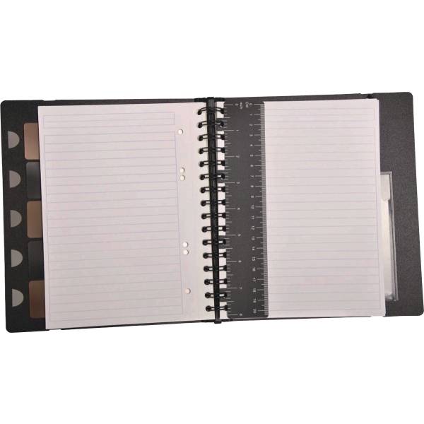 Meetingbook A5 90g/qm 160 Blatt liniert schwarz-1