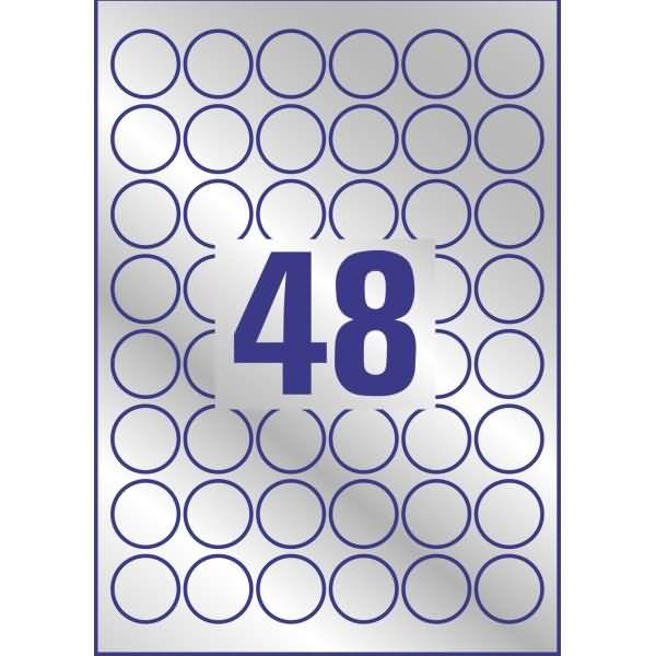Typenschild-Etiketten 30x30mm silber 960 Stück-1
