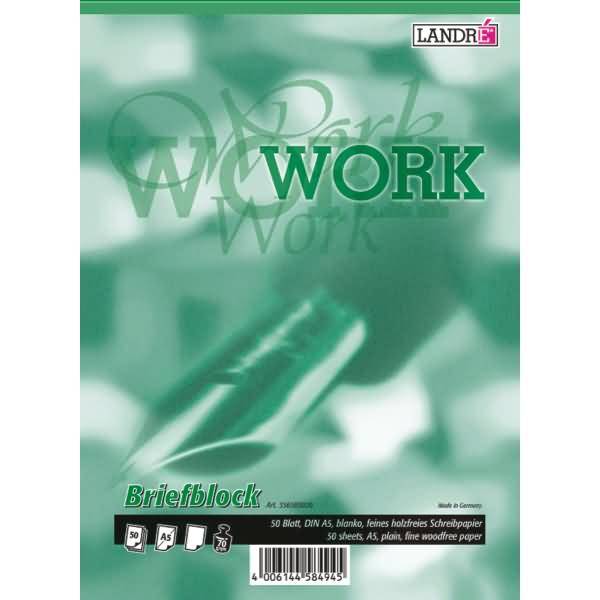 Briefblock A5 50 Blatt blanko 70g/qm holzfrei weiß-0