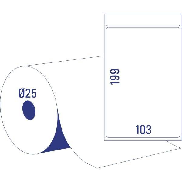Thermodirektetiketten 103x199mm weiß VE= 750 Stück-1