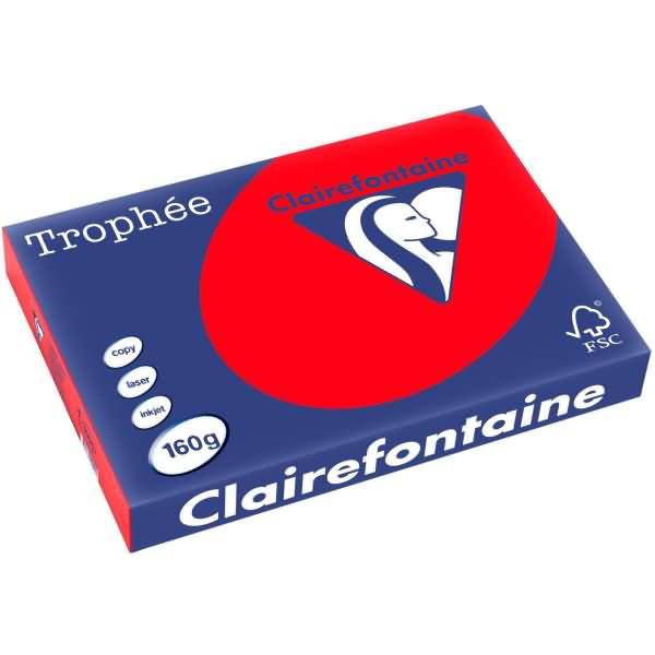 Kopierpapier Trophee A3 160g/qm VE=250 Blatt korallenrot