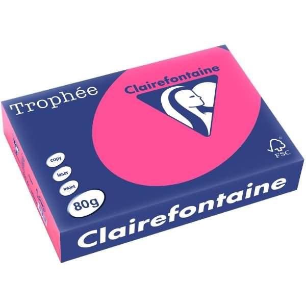 Kopierpapier Trophee A4 80g/qm VE=500 Blatt neonrosa-0