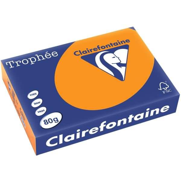 Kopierpapier Trophee A4 80g/qm VE=500 Blatt neonorange