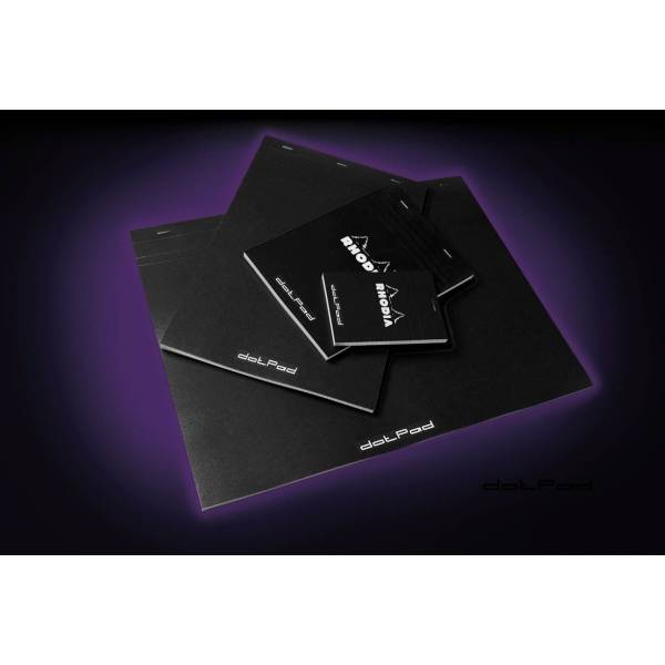 Schreibblock Rhodia DotPad 8,5x12cm 80 Blatt dot-Lineatur schwarz-0