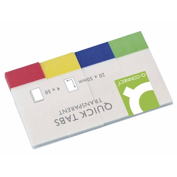 Haftstreifen 19x43mm transparent farbig sortiert VE=4x40 Blatt-0