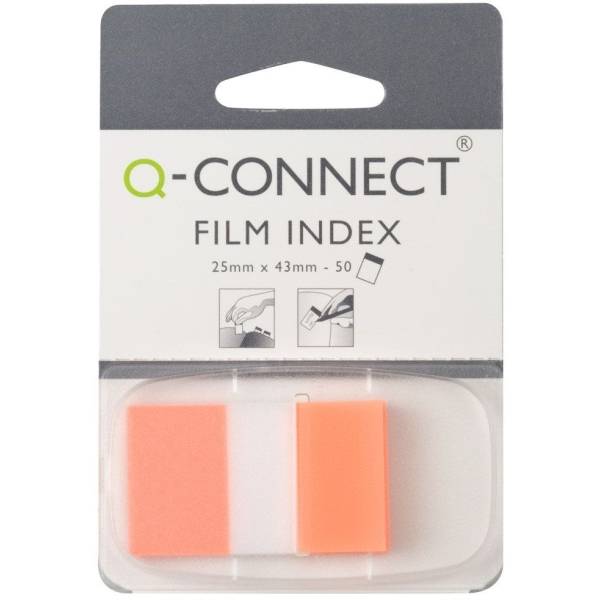 Haftstreifen Index 25x43mm 50 Blatt im Spender orange
