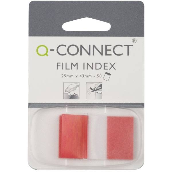 Haftstreifen Index 25x43mm 50 Blatt im Spender rot