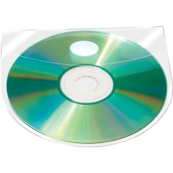 CD/DVD-Hüllen PP transparent selbstklebend mit Lasche VE=10 Stück-0