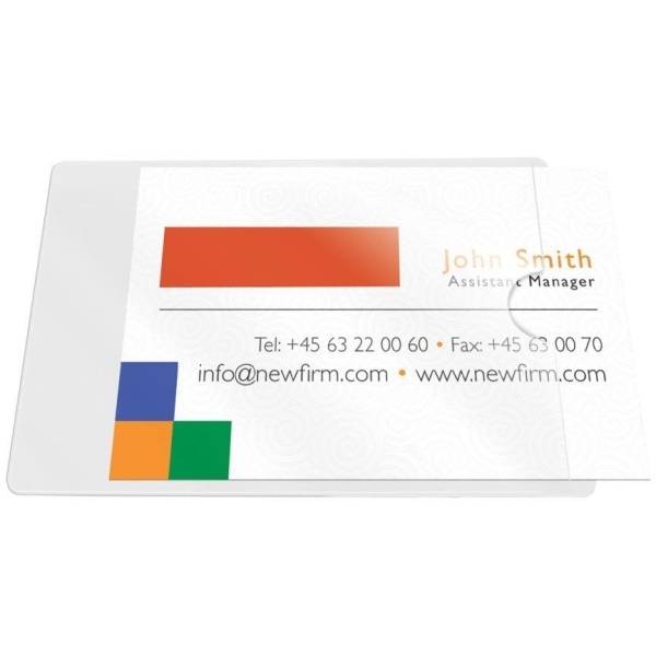 Visitenkartentasche 95x60mm selbstklebend kurze Seite offen VE=10 Stück-0