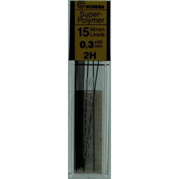 Feinminen 0,3mm VE=15 Stück 2H-0