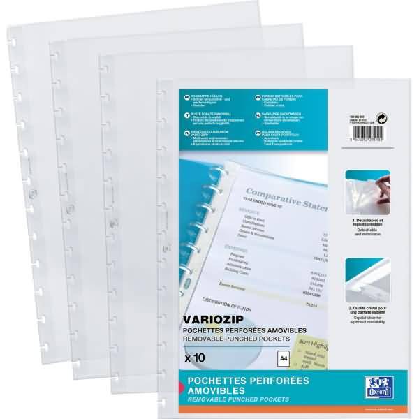 Ersatzhüllen manageMe! A4 PP vario-zipp-Prinzip transparent VE=10 stück-0