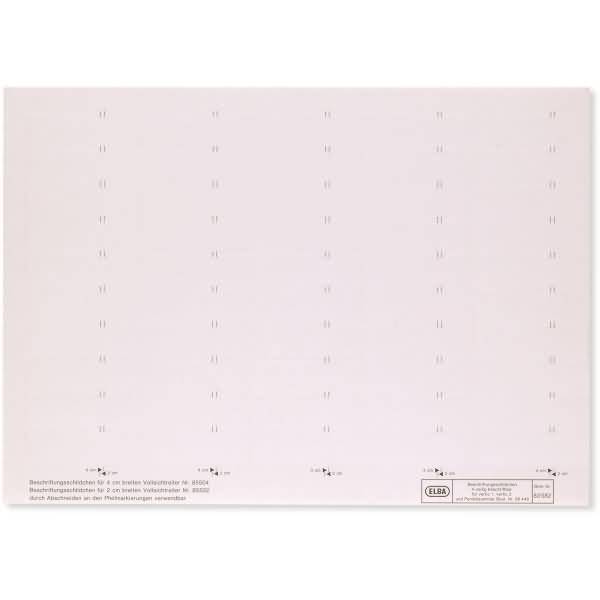 Beschriftungsschild für Registratur 58 x 18mm weiß 10x50 Stück