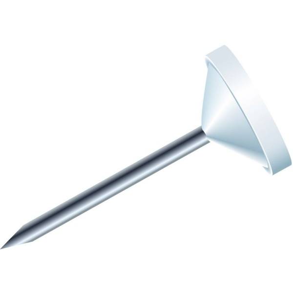 Flachkopfnadeln 5mm VE=100 Stück weiß