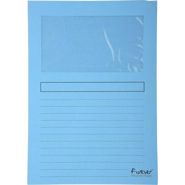 Sichtmappen A4 120g/qm Karton blau VE=100 Stück-0