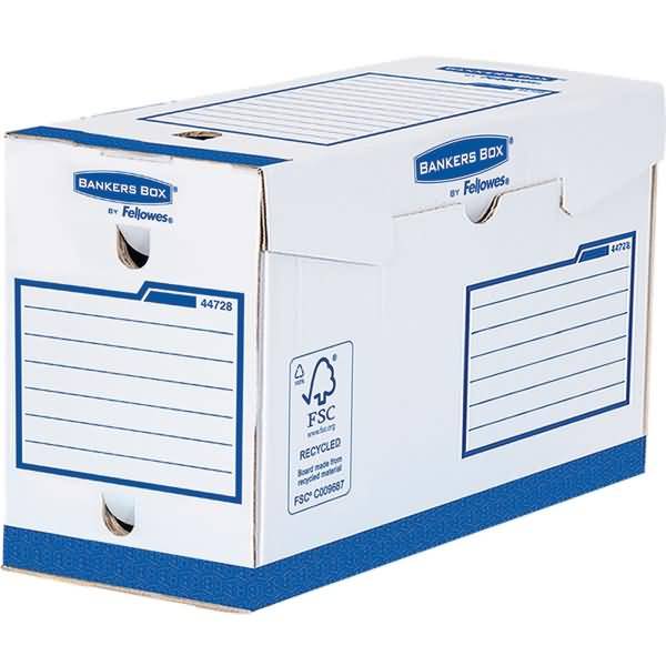 Archivschachtel Basic Heavy Duty 150mm Bankers Box 144x244x330mm weiß/blau VE=20 Stück-0