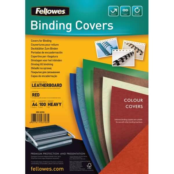 Fellowes Deckblatt Delta 5370305 DIN A4 rot 100 St./Pack.