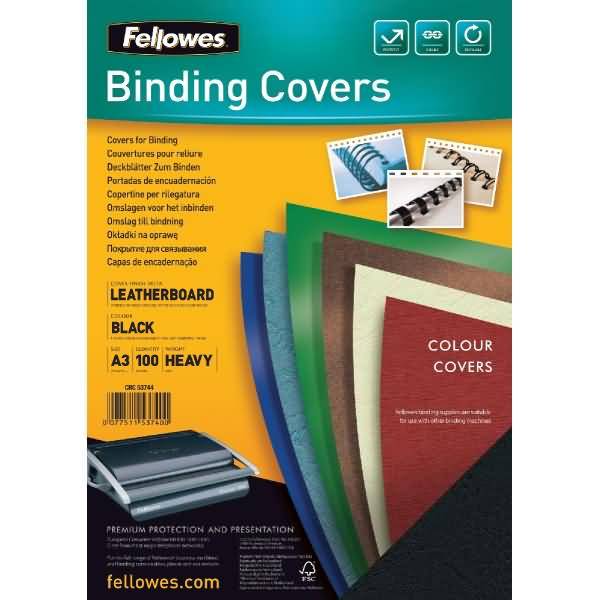 Präsentationsdeckblatt A3 Lederstruktur 250g/qm VE=100 Stück schwarz